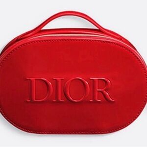 Red Oval Top-Handle Women's Bag